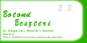 botond beszteri business card